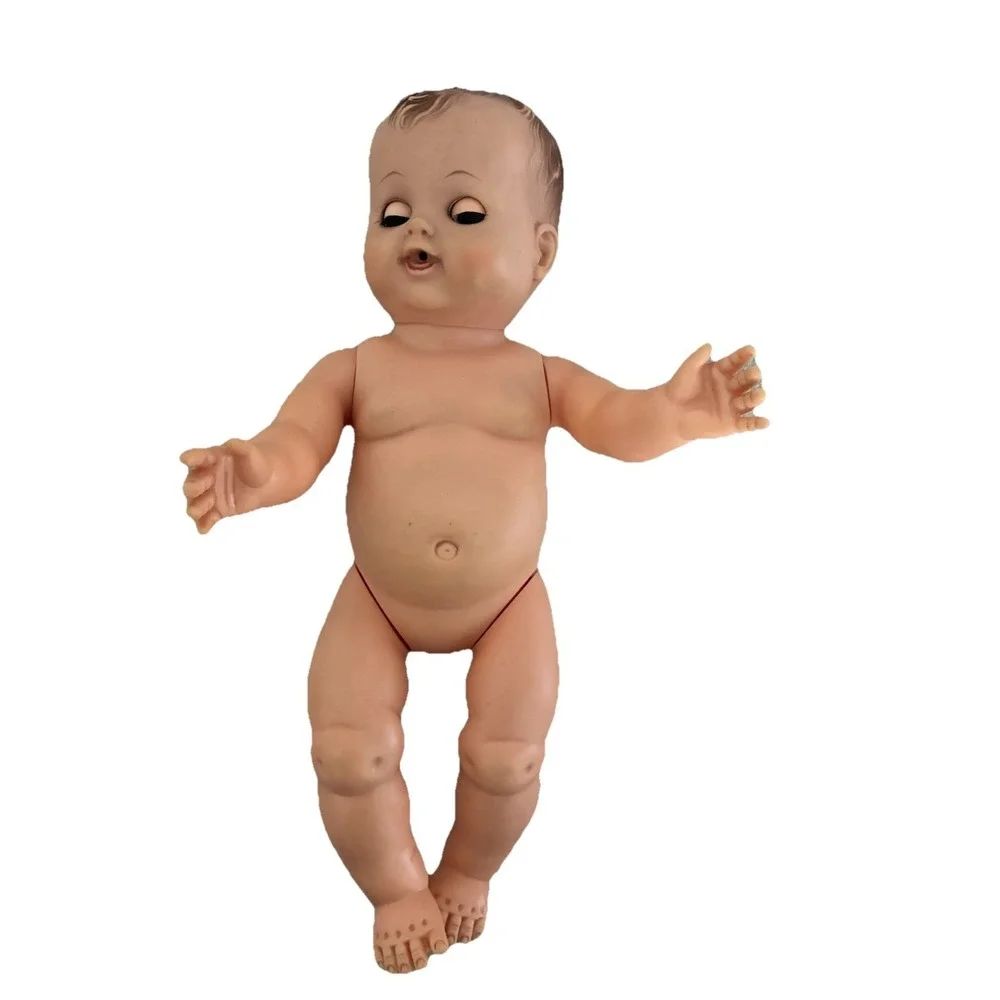 Vintage Madame Alexander Drink Wet Boy Doll 1950s Molded Hair 13
